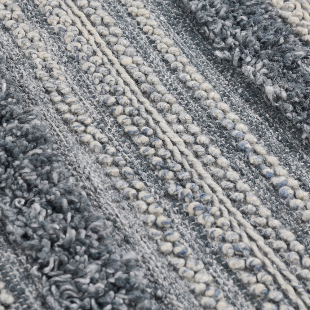 Elko 2.6'x8' Indoor Outdoor Sustainable Fabric Handwoven Blue Accent Rug