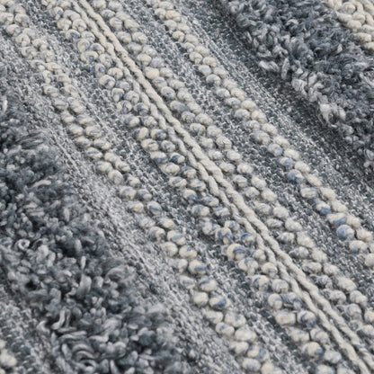 Elko 2.6'x8' Indoor Outdoor Sustainable Fabric Handwoven Blue Accent Rug