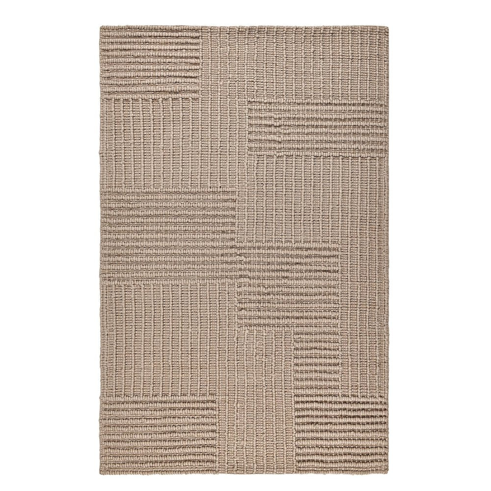 Clayton 5'x8' Recycled Fabric Handwoven Sustainable Beige Accent Area Rug