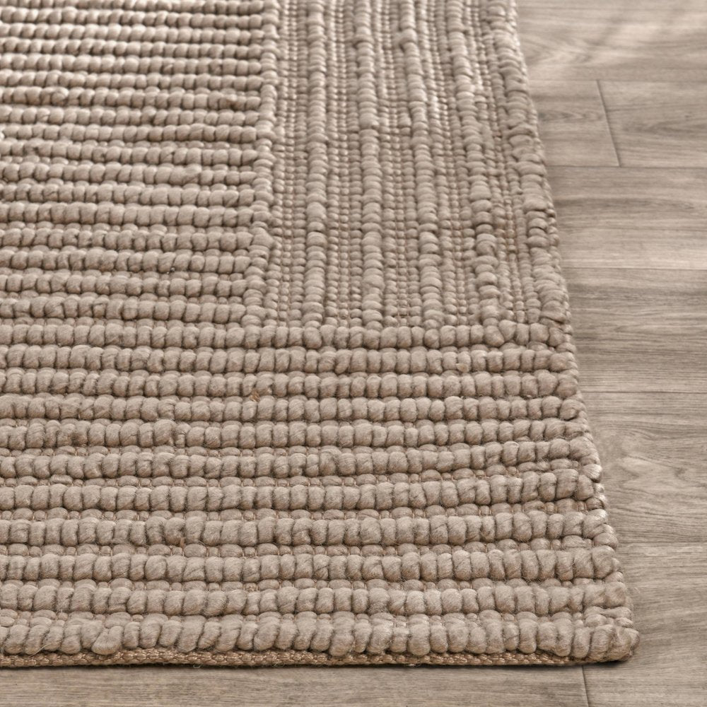 Clayton 5'x8' Recycled Fabric Handwoven Sustainable Beige Accent Area Rug