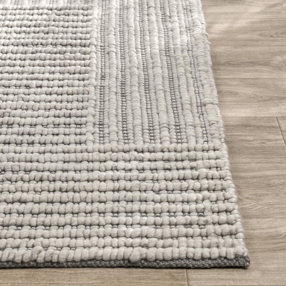 Clayton 8'x10' Recycled Fabric Handwoven Sustainable Gray Accent Area Rug