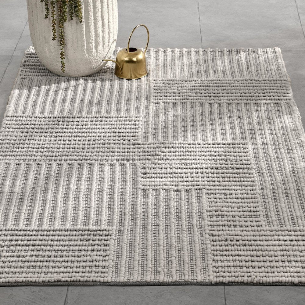 Clayton 9'x12' Recycled Fabric Handwoven Sustainable Gray Accent Area Rug