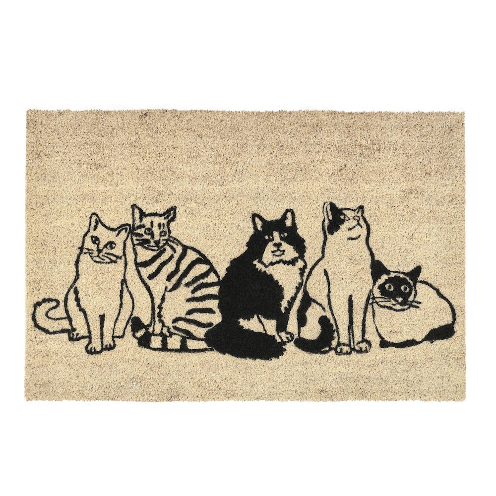 Good Dog 24"x36" Doormat Choir Front and PVC Backing Black and Sand