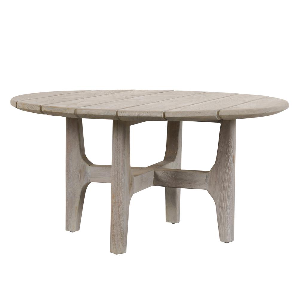 Dawn 31.5" Outdoor Round Coffee Table Gray