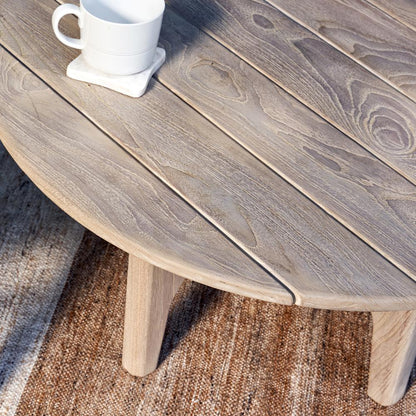Dawn 31.5" Outdoor Round Coffee Table Gray