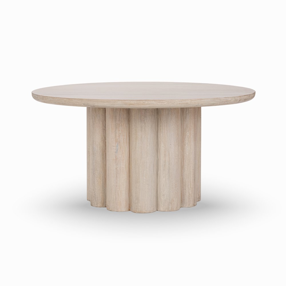 Beau 60" Mango Wood Round Dining Table