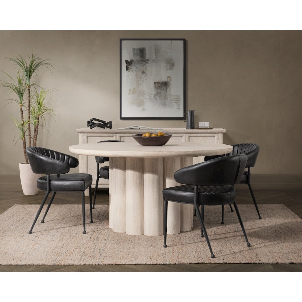 Beau 60" Mango Wood Round Dining Table