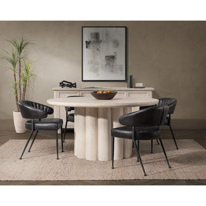 Beau 60" Mango Wood Round Dining Table