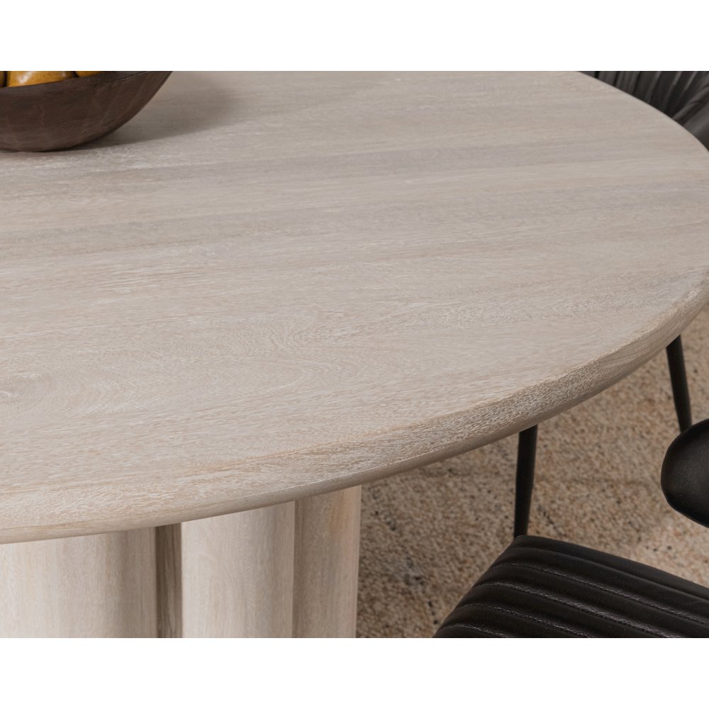 Beau 60" Mango Wood Round Dining Table