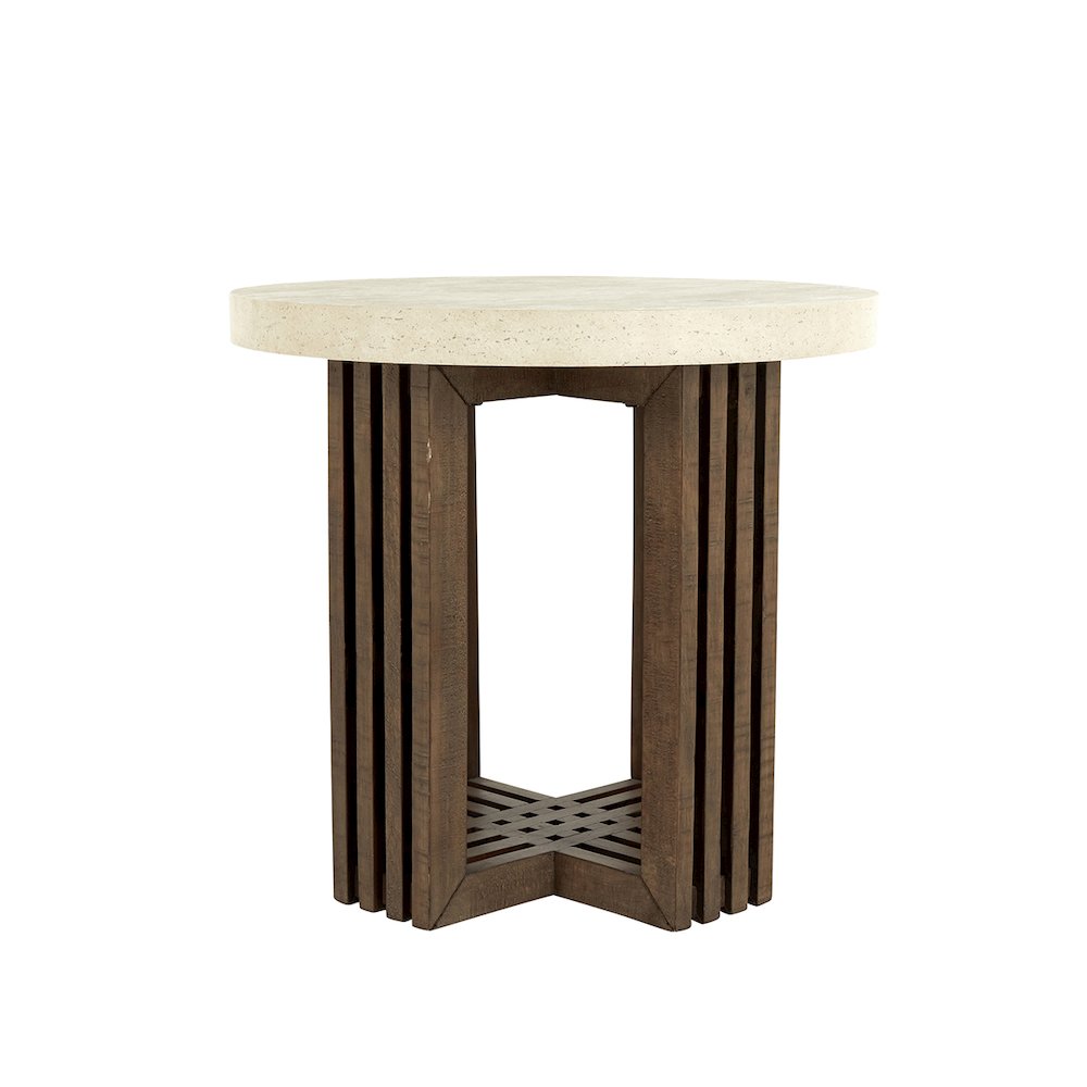 Aspen Wood Round End Table