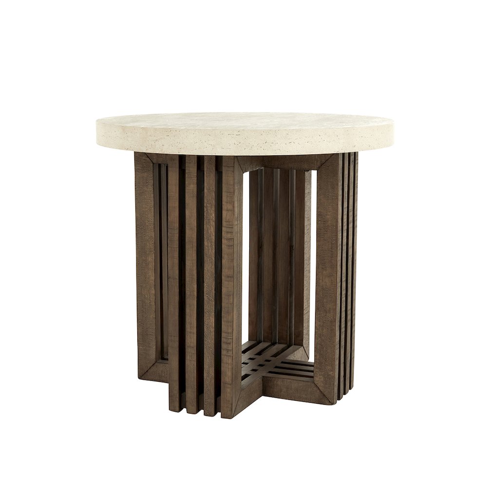 Aspen Wood Round End Table