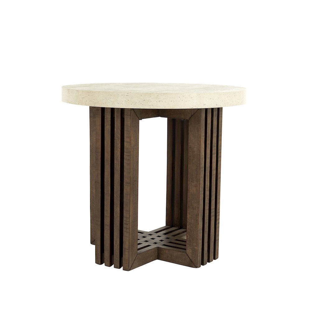 Aspen Wood Round End Table