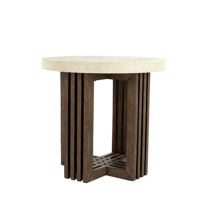 Aspen Wood Round End Table