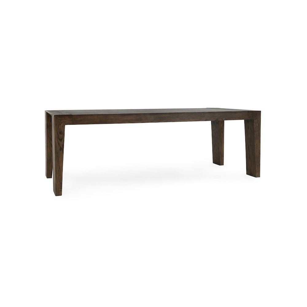 Troy 89" Reclaimed Oak Wood Transitional Dining Table in Brown