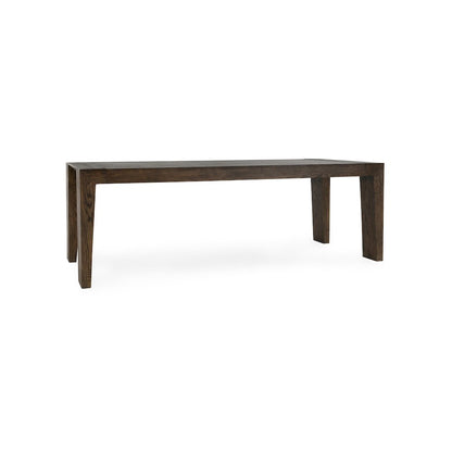 Troy 89" Reclaimed Oak Wood Transitional Dining Table in Brown
