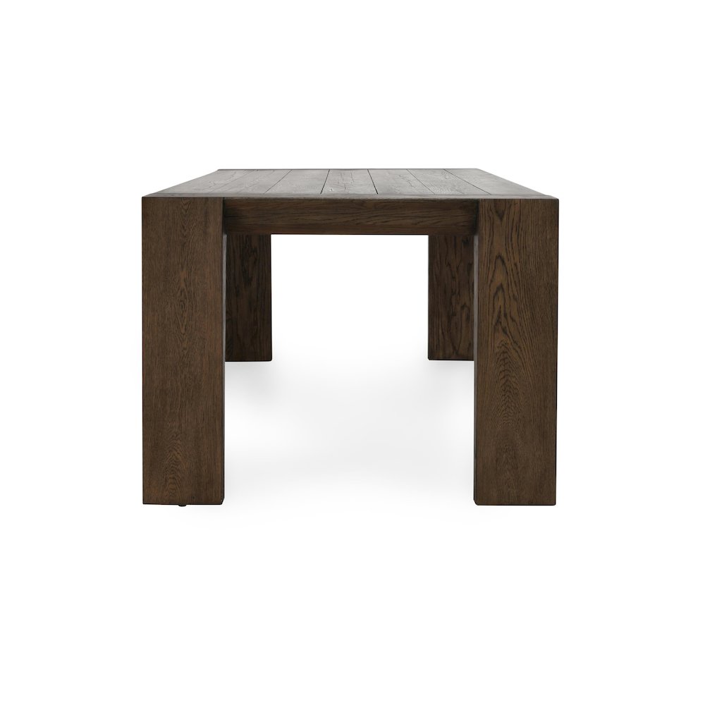 Troy 89" Reclaimed Oak Wood Transitional Dining Table in Brown