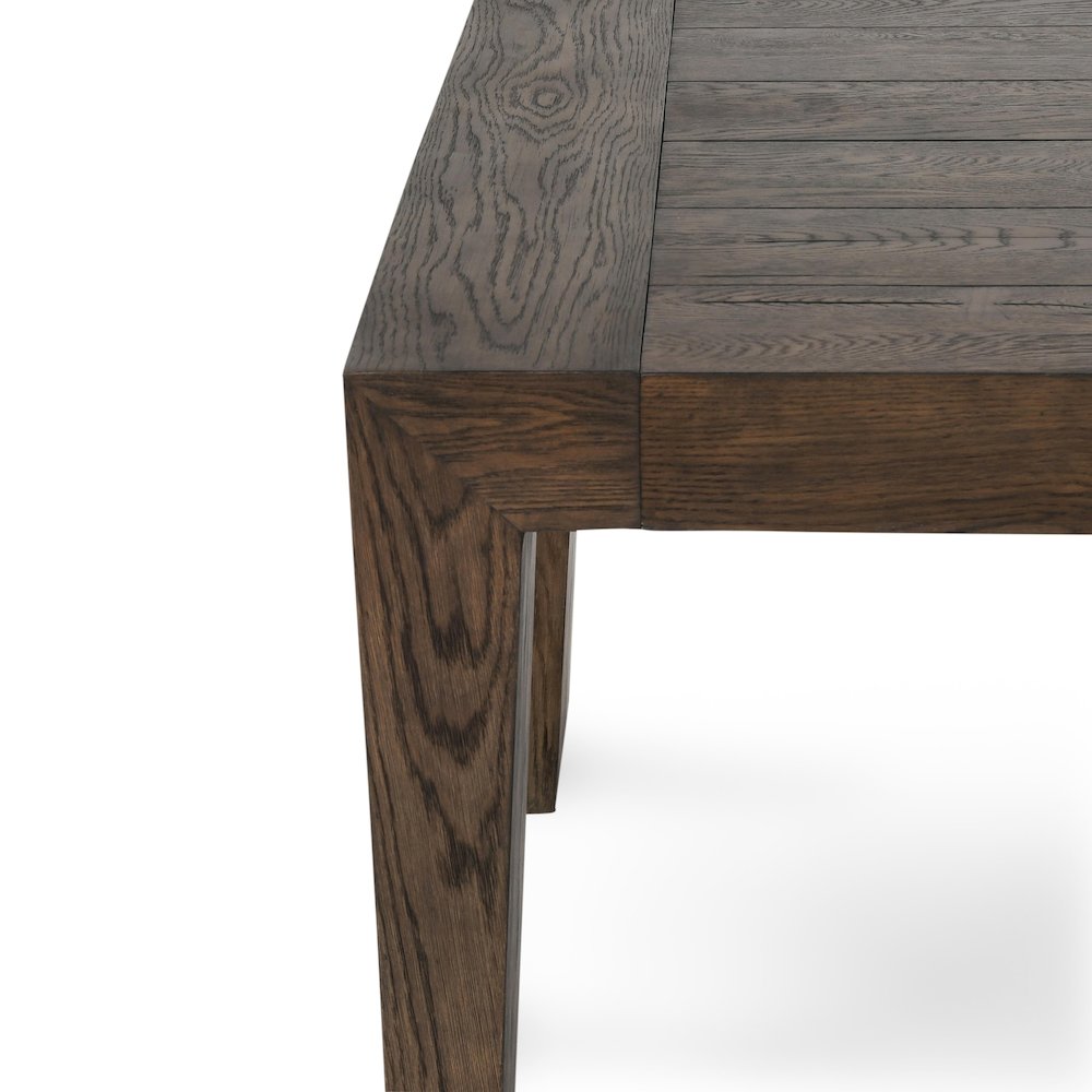 Troy 89" Reclaimed Oak Wood Transitional Dining Table in Brown