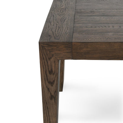 Troy 89" Reclaimed Oak Wood Transitional Dining Table in Brown