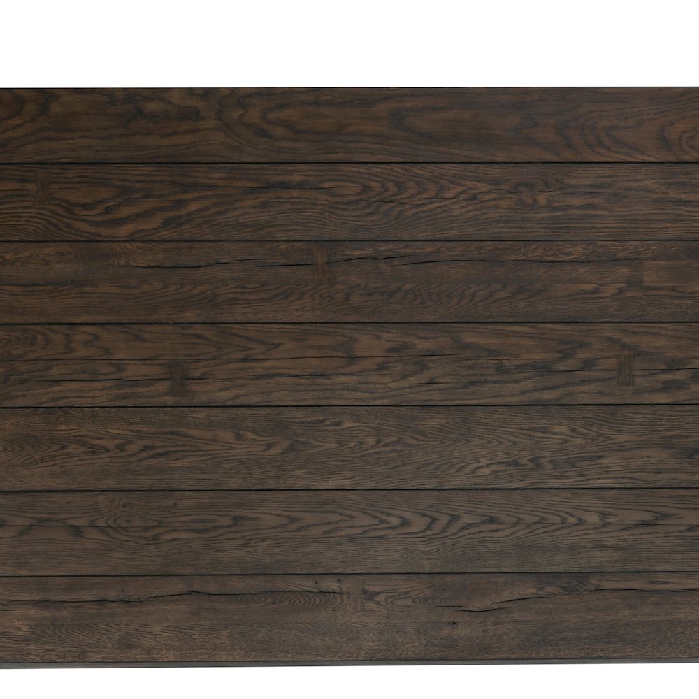 Troy 89" Reclaimed Oak Wood Transitional Dining Table in Brown