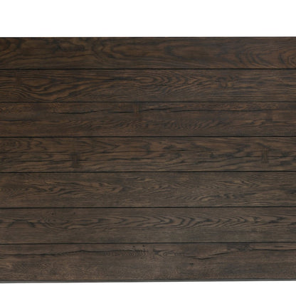 Troy 89" Reclaimed Oak Wood Transitional Dining Table in Brown