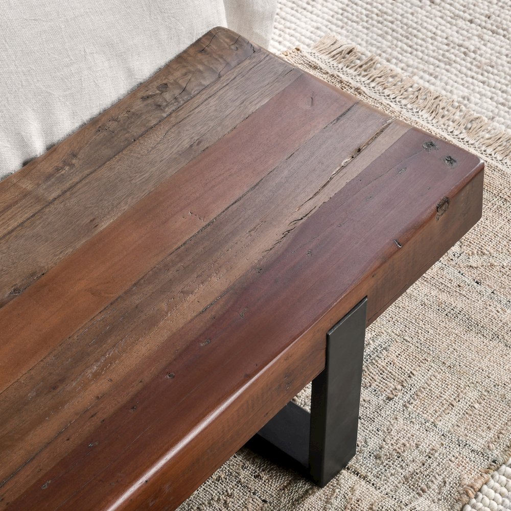 Duarte 74" Accent Bench Rustic Brown
