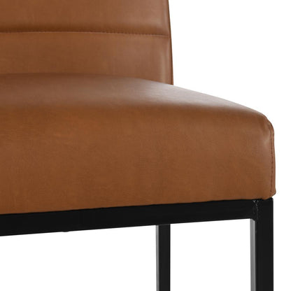 Seville Counter Stool 26" by Kosas Home Cognac, Black Base