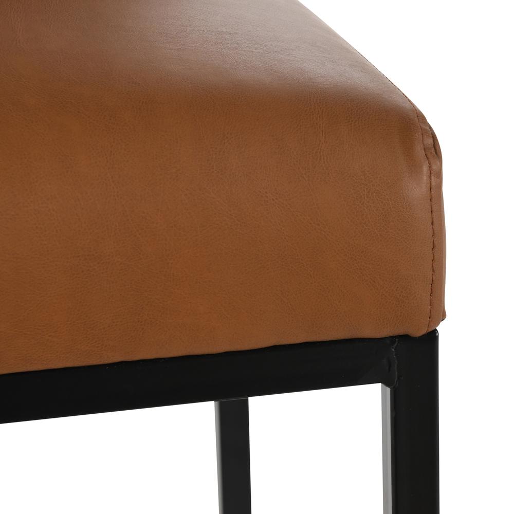 Seville Counter Stool 26" by Kosas Home Cognac, Black Base