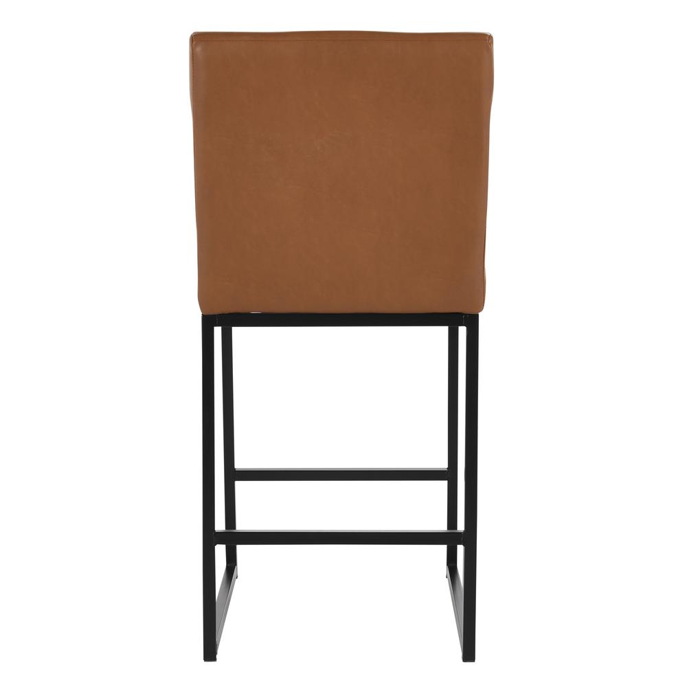 Seville Counter Stool 26" by Kosas Home Cognac, Black Base