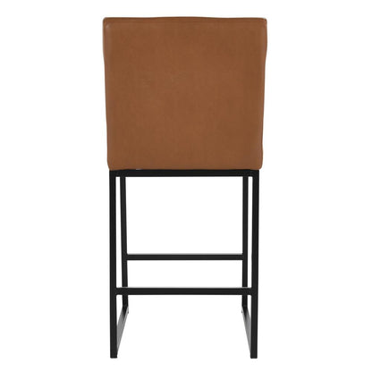 Seville Counter Stool 26" by Kosas Home Cognac, Black Base