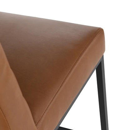 Seville Counter Stool 26" by Kosas Home Cognac, Black Base