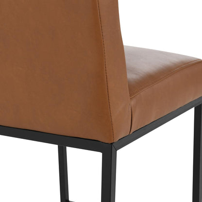 Seville Counter Stool 26" by Kosas Home Cognac, Black Base