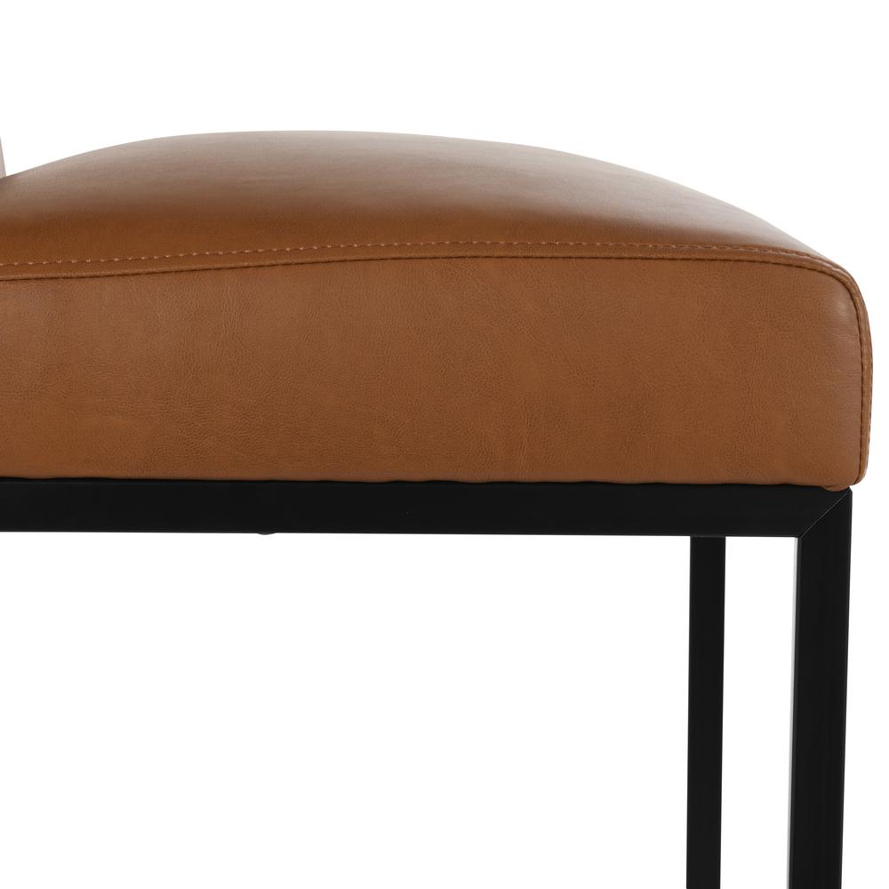Seville Counter Stool 26" by Kosas Home Cognac, Black Base