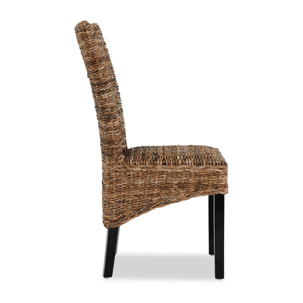 Windsor Chair Transitional Rattan Brown Dining Chairs Set of 2 by Kosas Home