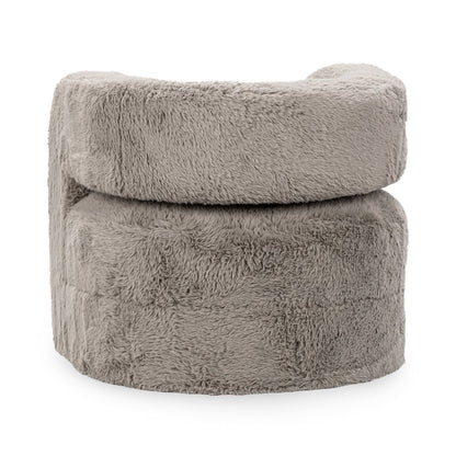 Teddy Plush Fabric Cushioned Accent Chair