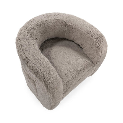 Teddy Plush Fabric Cushioned Accent Chair