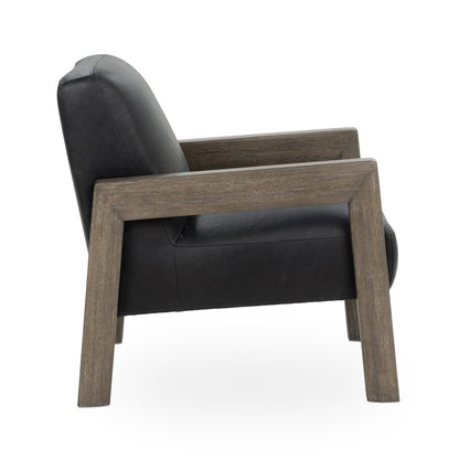 Aliza Top-Grain Leather Accent Chair