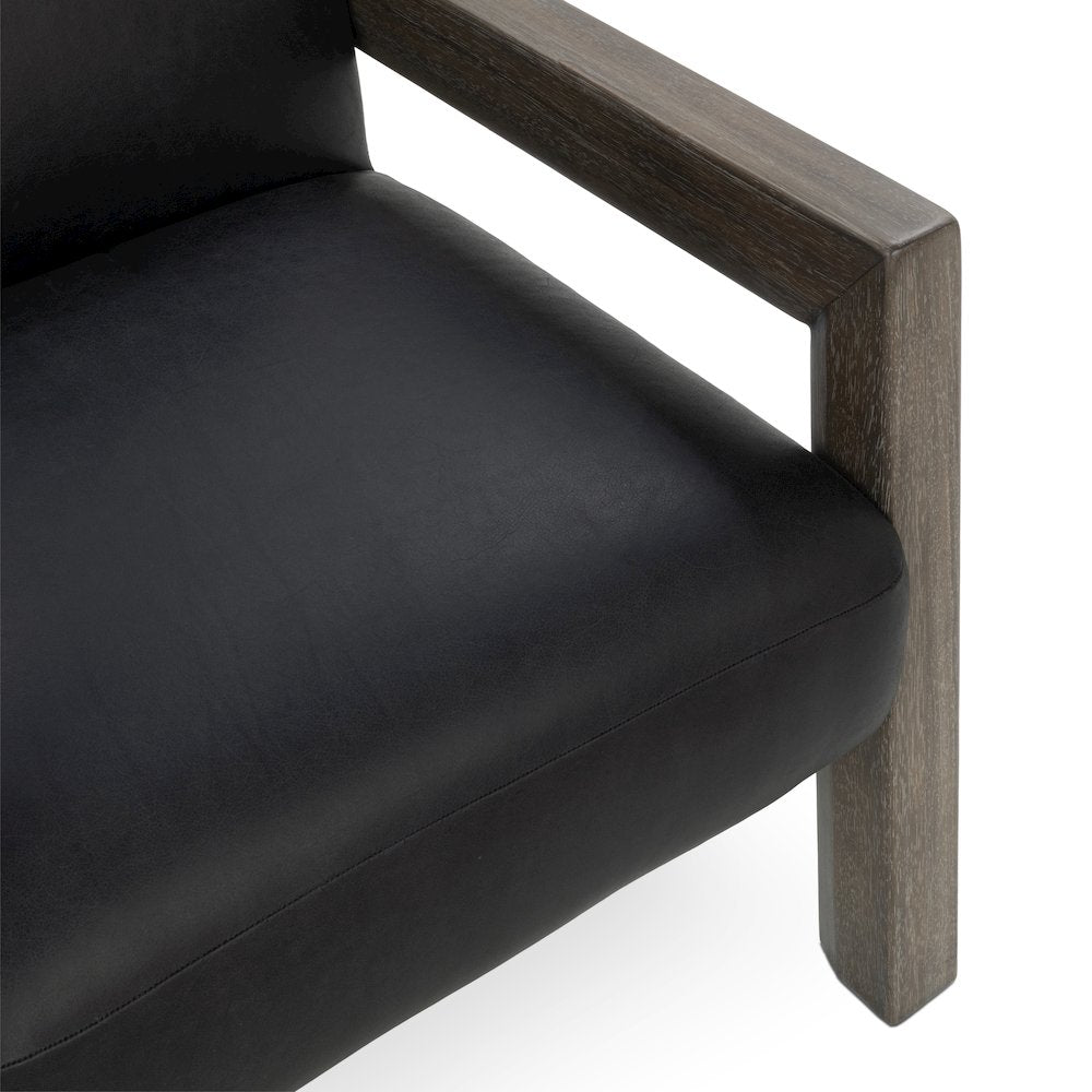 Aliza Top-Grain Leather Accent Chair