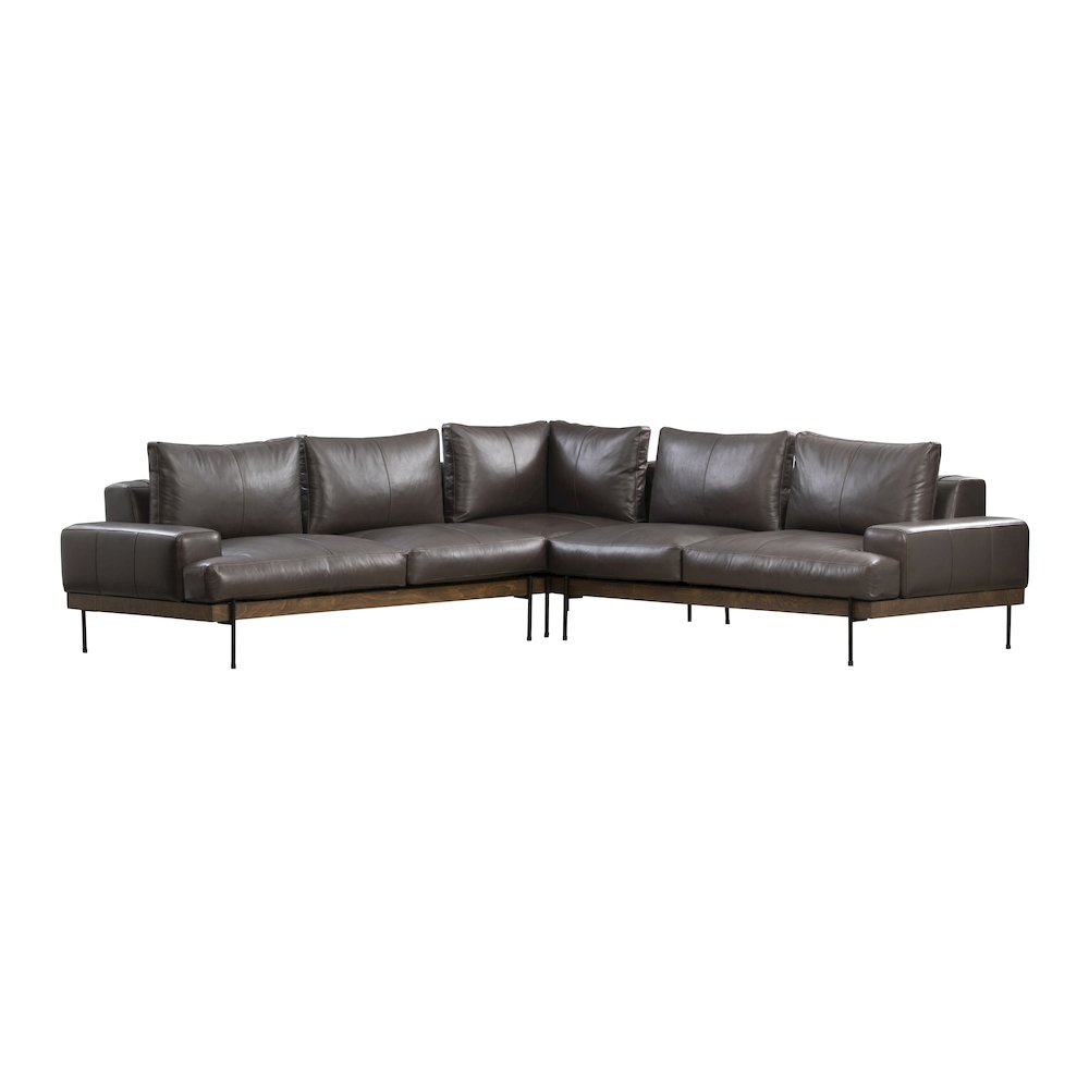 Largo Top Grain Leather Sectional