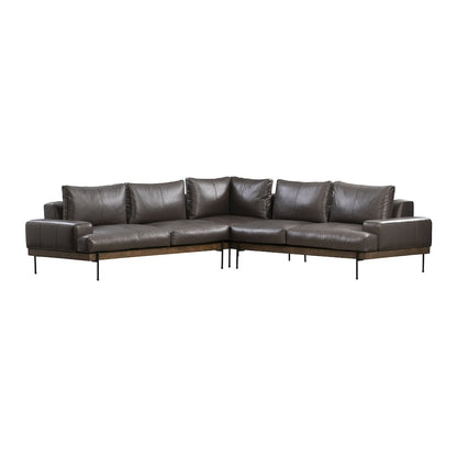 Largo Top Grain Leather Sectional