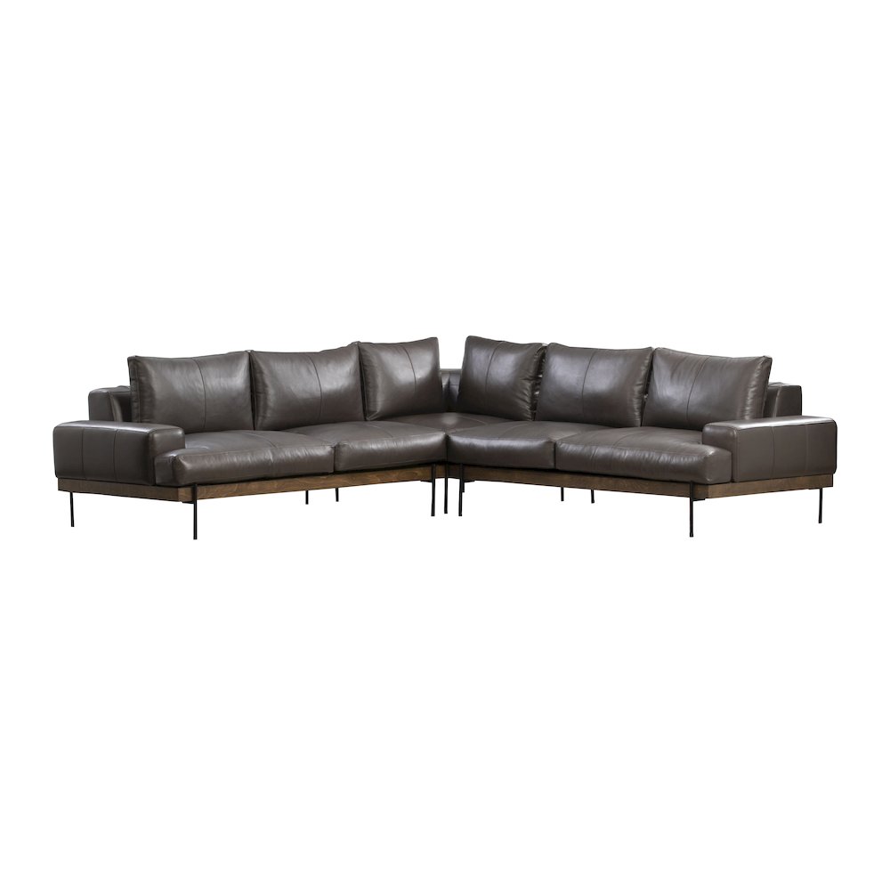 Largo Top Grain Leather Sectional