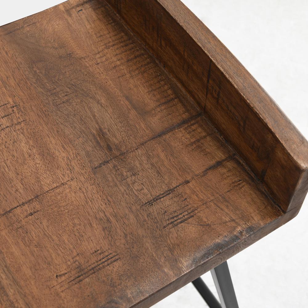 Pennie 27" Industrial Solid Wood Brown Counter stool Set of 2 by Kosas Home