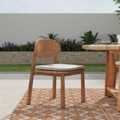 Aston Natural Teak Wood Outdoor Dining Chair