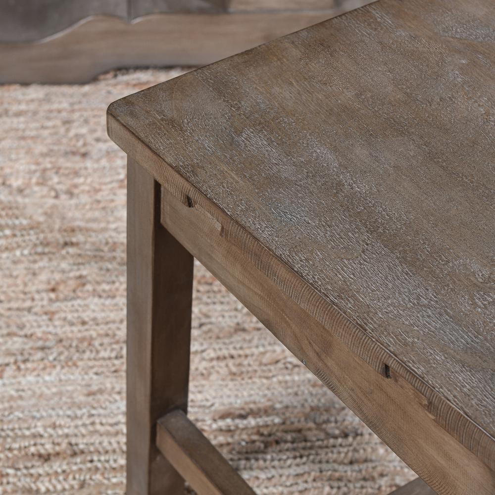 Caleb Transitional Reclaimed Pine Wood Dining Chair Distressed Brown Set of 2