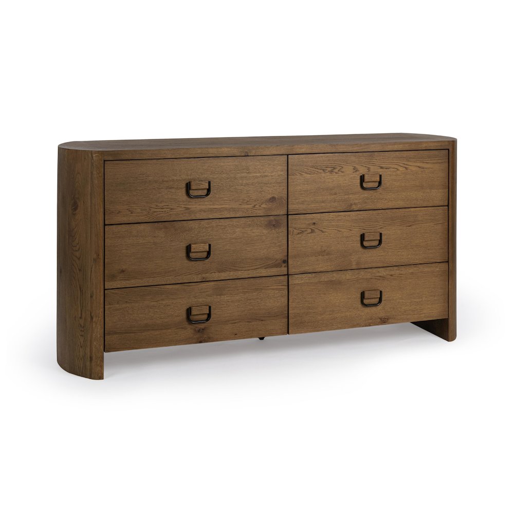 Kyrie 6-Drawer Oak Veneer Dresser