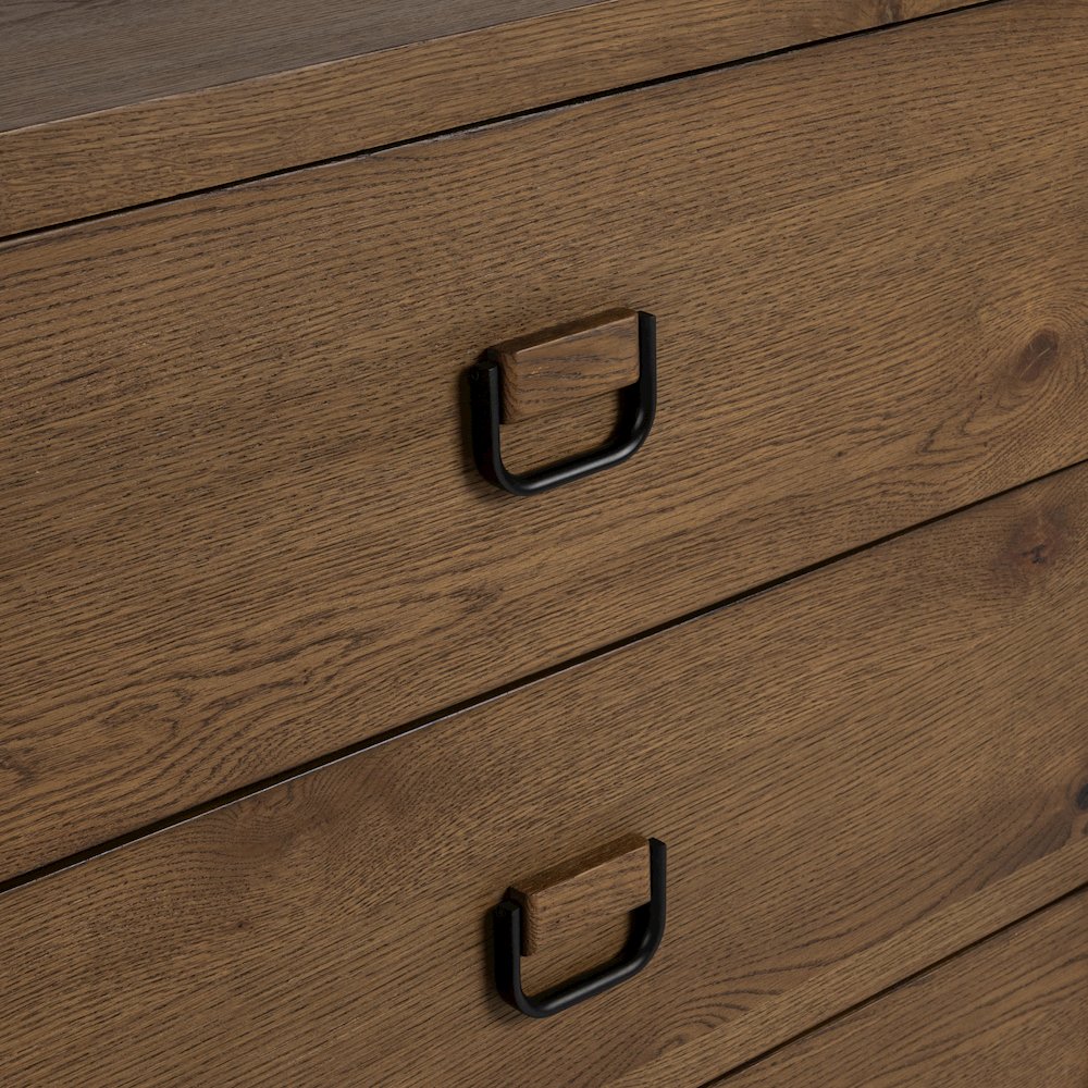 Kyrie 6-Drawer Oak Veneer Dresser