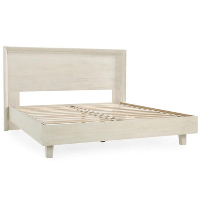 Reece Mango Wood California King Bed in White