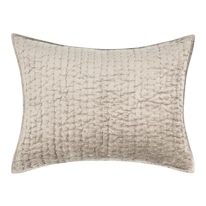 Dimitry 100% Rayon Velvet  Pebble Beige Standard Sham by Kosas Home