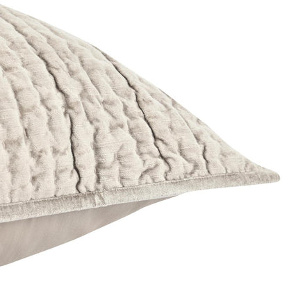 Dimitry 100% Rayon Velvet  Pebble Beige Standard Sham by Kosas Home