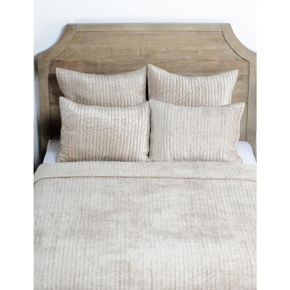 Dimitry 100% Rayon Velvet  Pebble Beige Standard Sham by Kosas Home