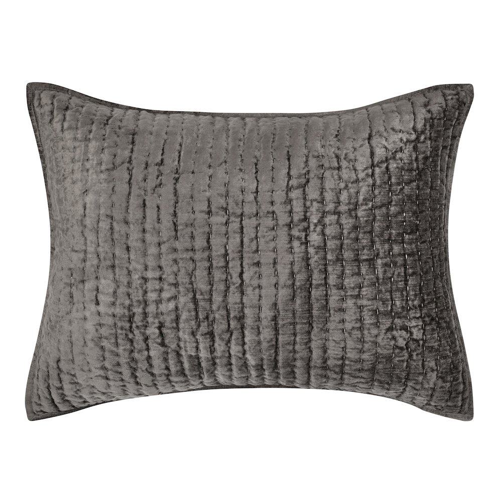 Dimitry 100% Rayon Velvet Desert Brown Standard Sham by Kosas Home